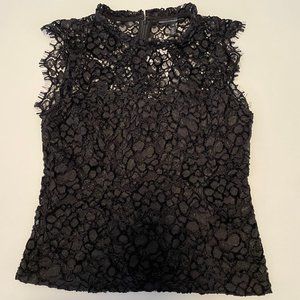 WHBM Sleeveless Lace Top